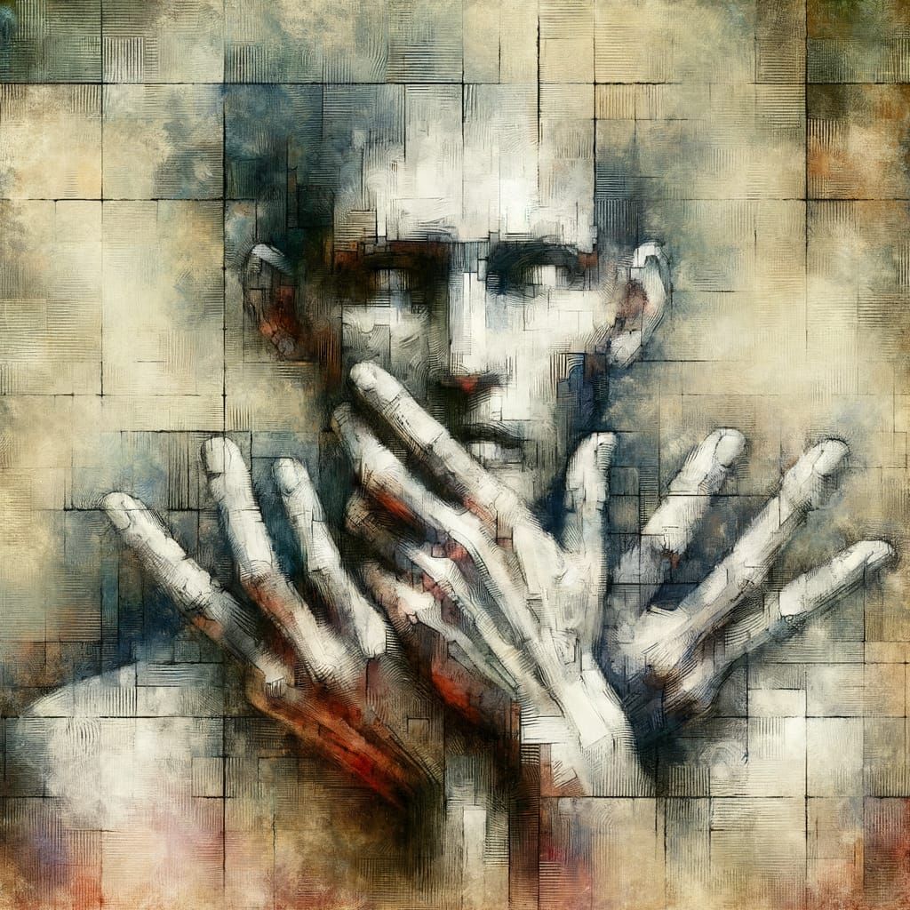 Abstract Figure with Disfigured Features