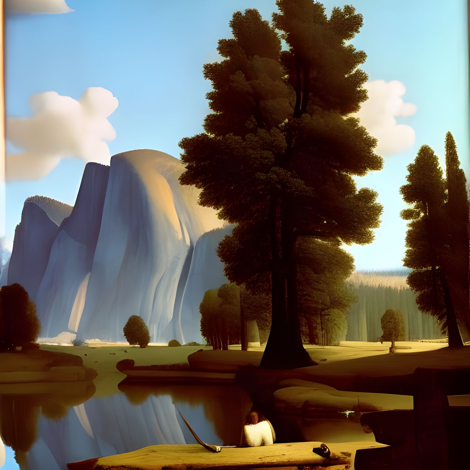 Yosemite Valley in Vermeer Style