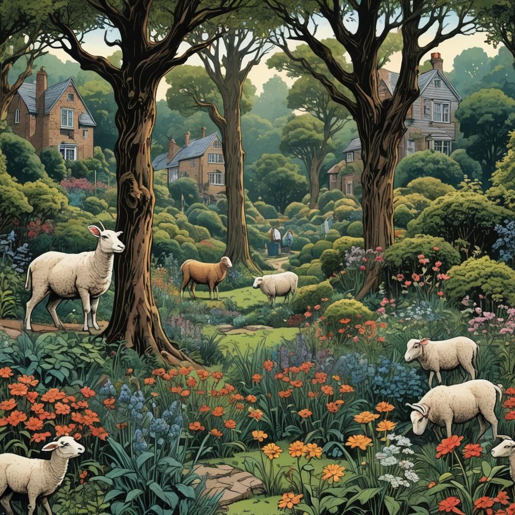 Children's Garden Comic Book Art by Brooks and Mumford