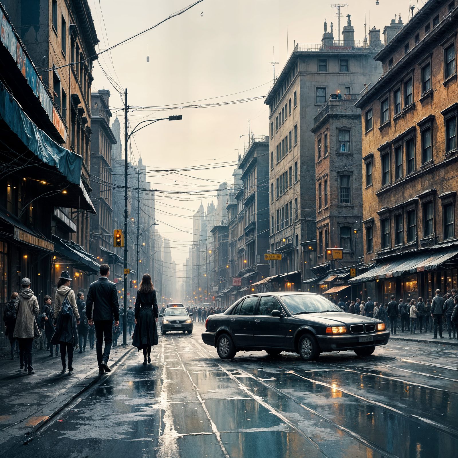 City Life Amidst Urban Chaos