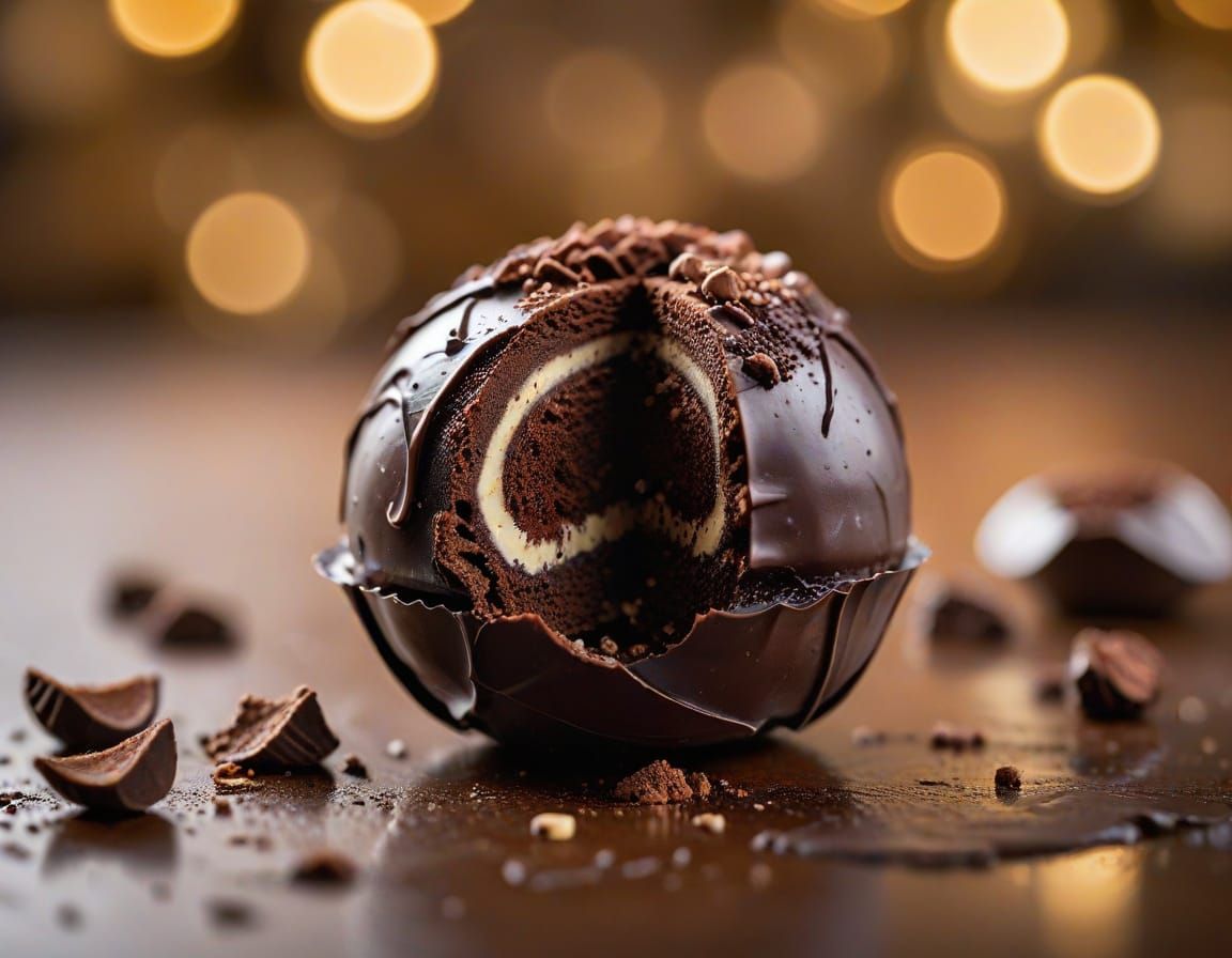 Decadent Chocolate Truffle With Miniature Shoppe Inside