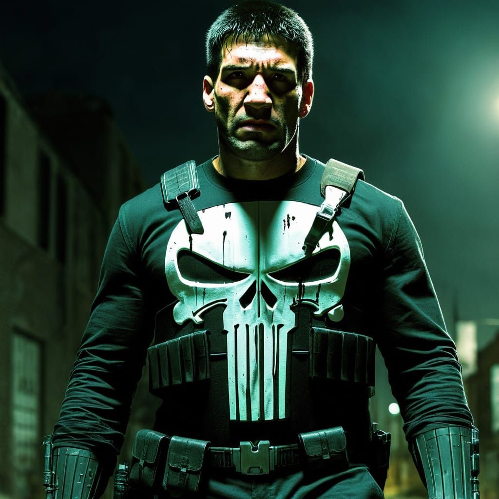 The Punisher in Gritty Noir Art