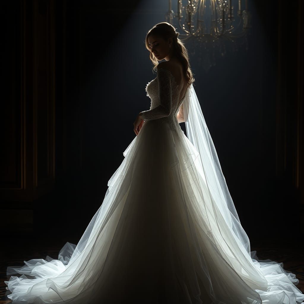 Ethereal Bride in Dramatic Haute Couture Gown