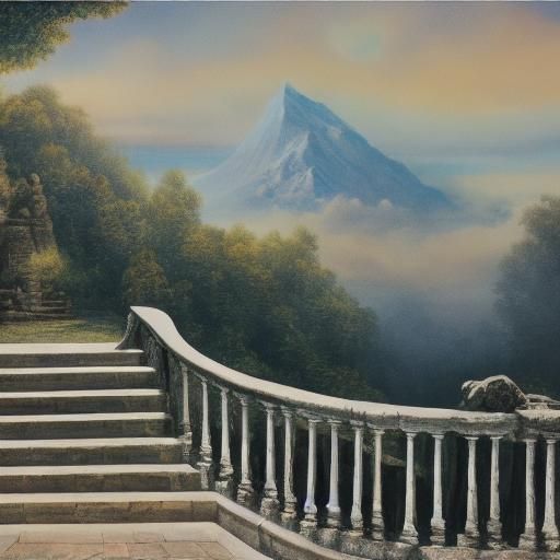 Detailed Matte Painting: Stairway to Heaven