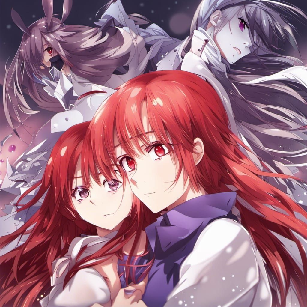 Anime Girls with Contrasting Hair Colors