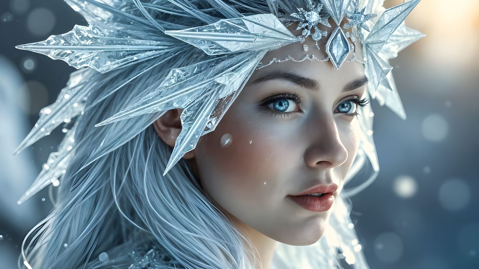 Breathtaking Ice Goddess of Transcendent Beauty