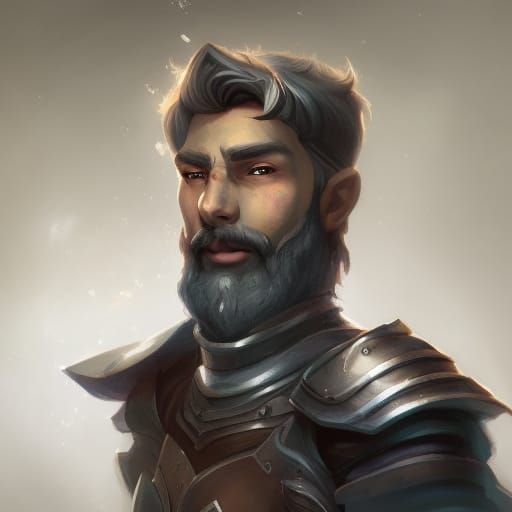 Fantasy Portrait of an Elderly Paladin