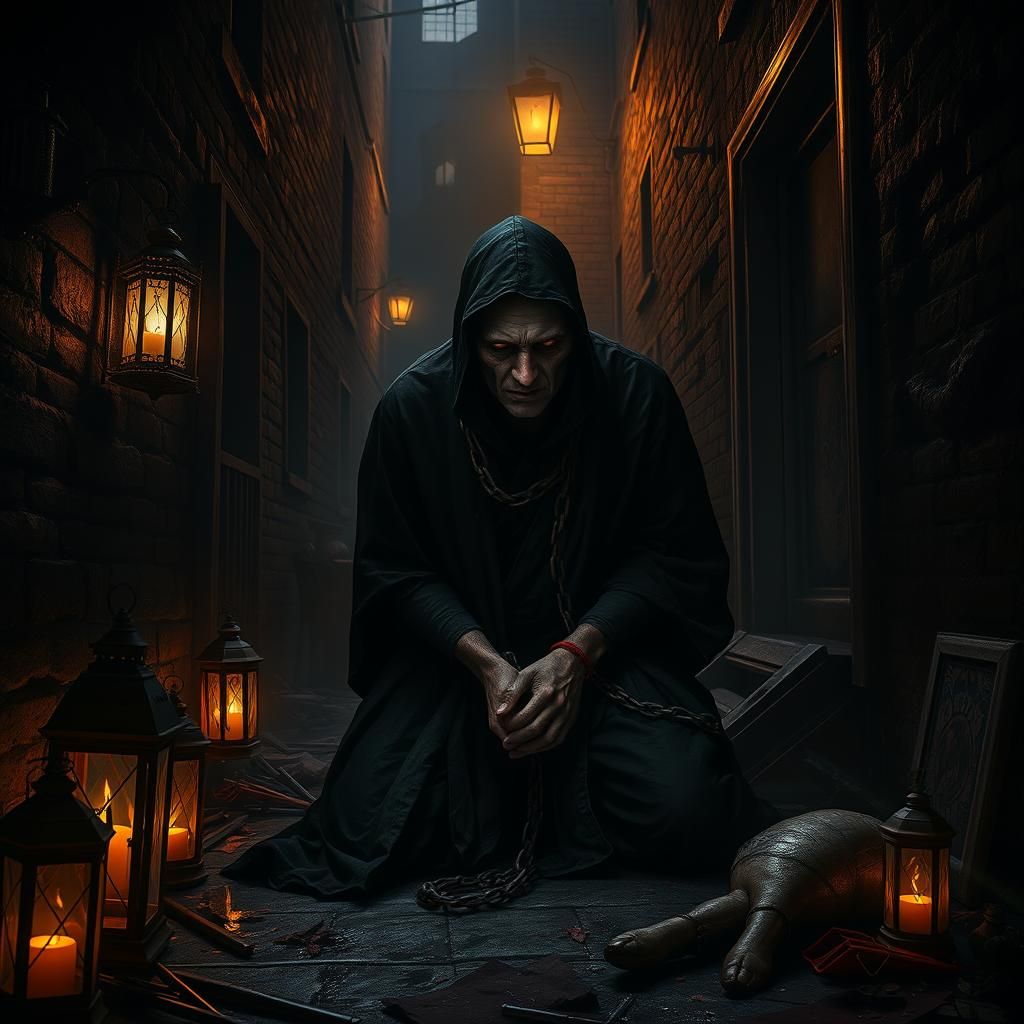 Dark Alley Serial Killer: Art Nouveau Fantasy