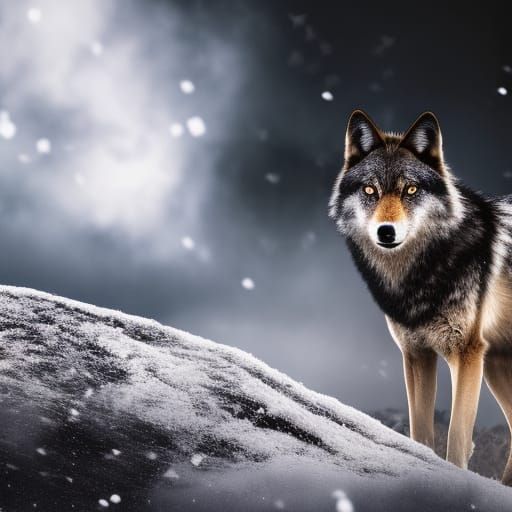 Wolf in Snow