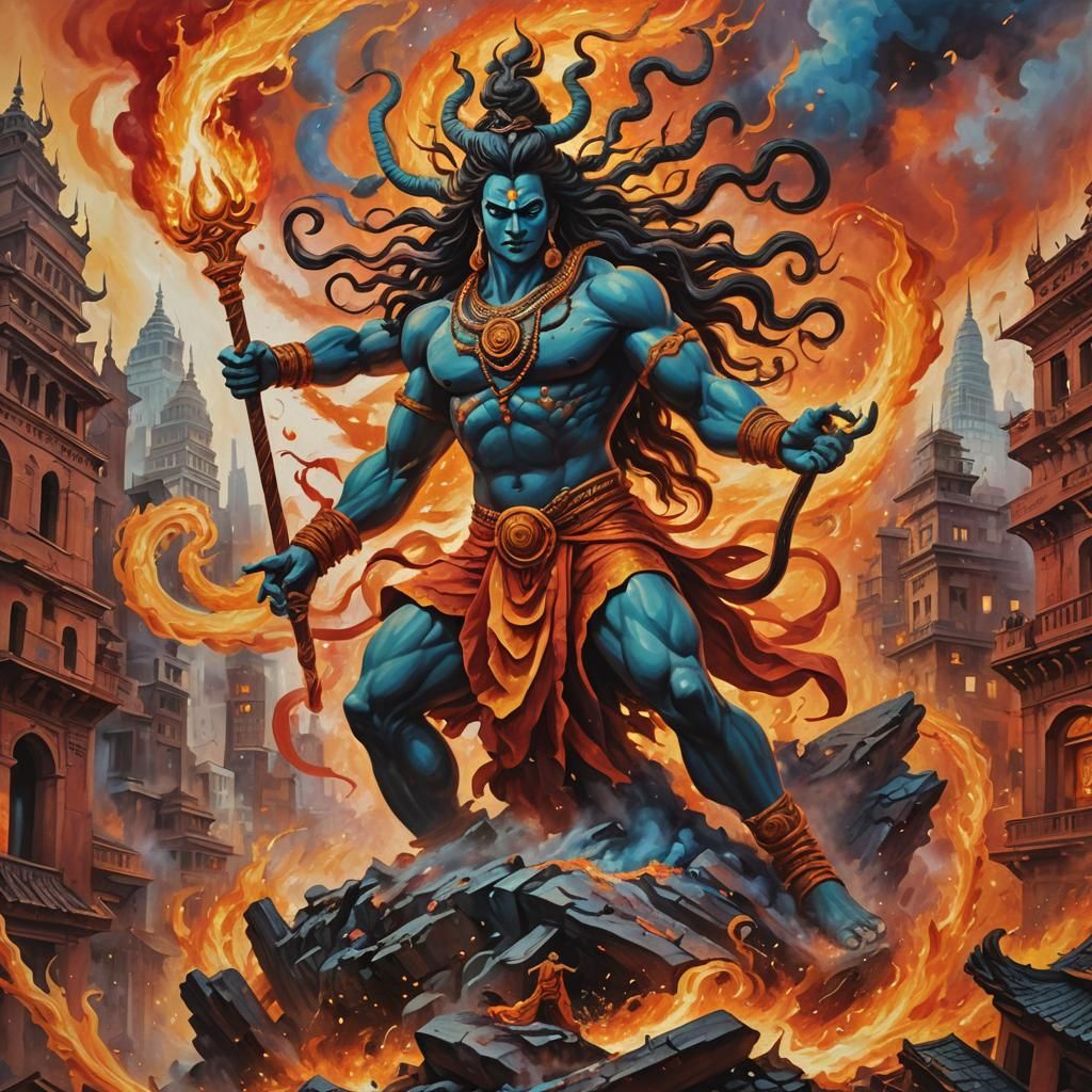 Shiva and Naaga's Surreal City Destruction