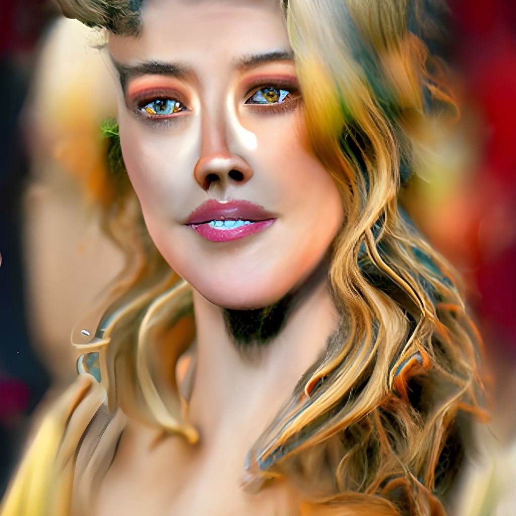Amber Heard, the actress. Face portrait. Ferdinand Knab Clau...