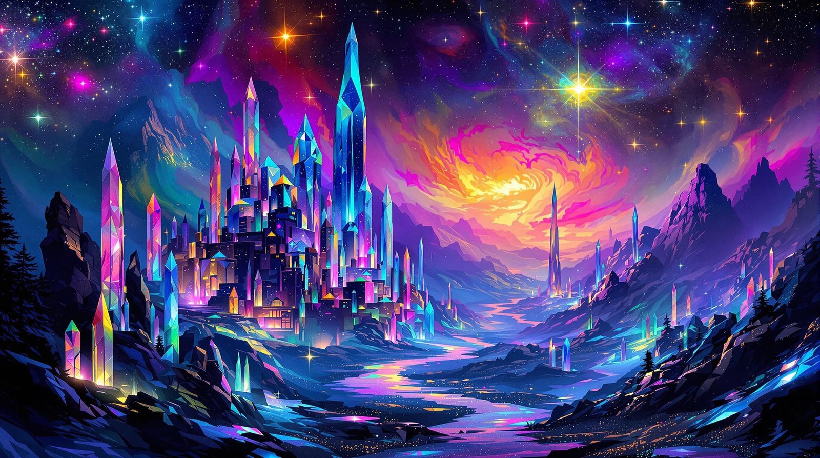 Crystal City in a Dark Cosmic Landscape