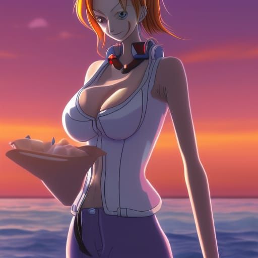 Robot Nami: Ghibli-esque Anime Key Visual