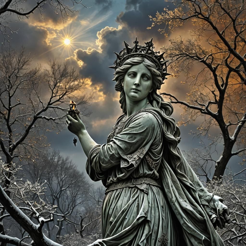 Ophelia's Tragic Dreams: A Hyperrealistic Vision