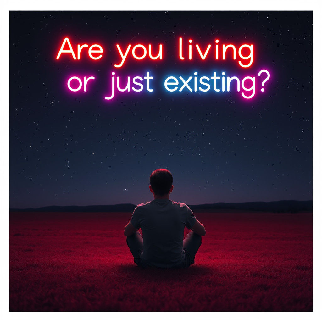 Melancholy Figure Asks: Are You Living?