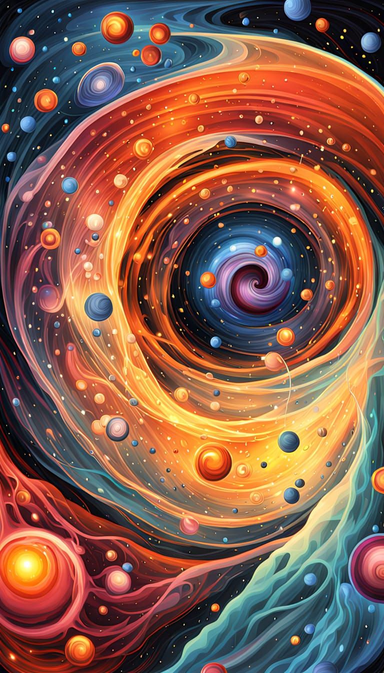 Abstract Cosmic Landscape of Swirling Liquid Solar Systems