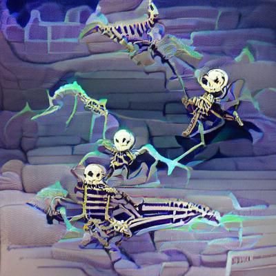 Eerie Spooky Skeleton Illustration
