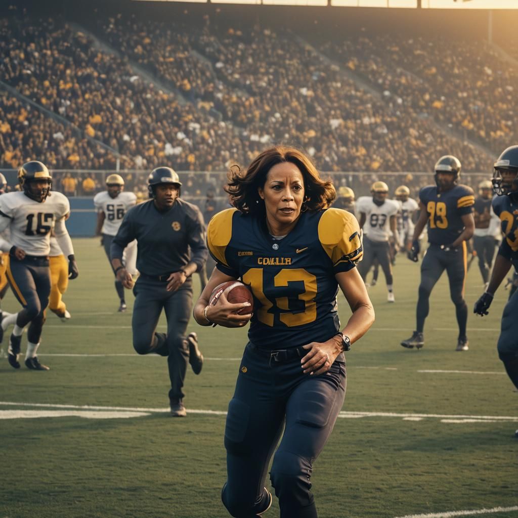 Kamala Harris as Golden Bears Football Player