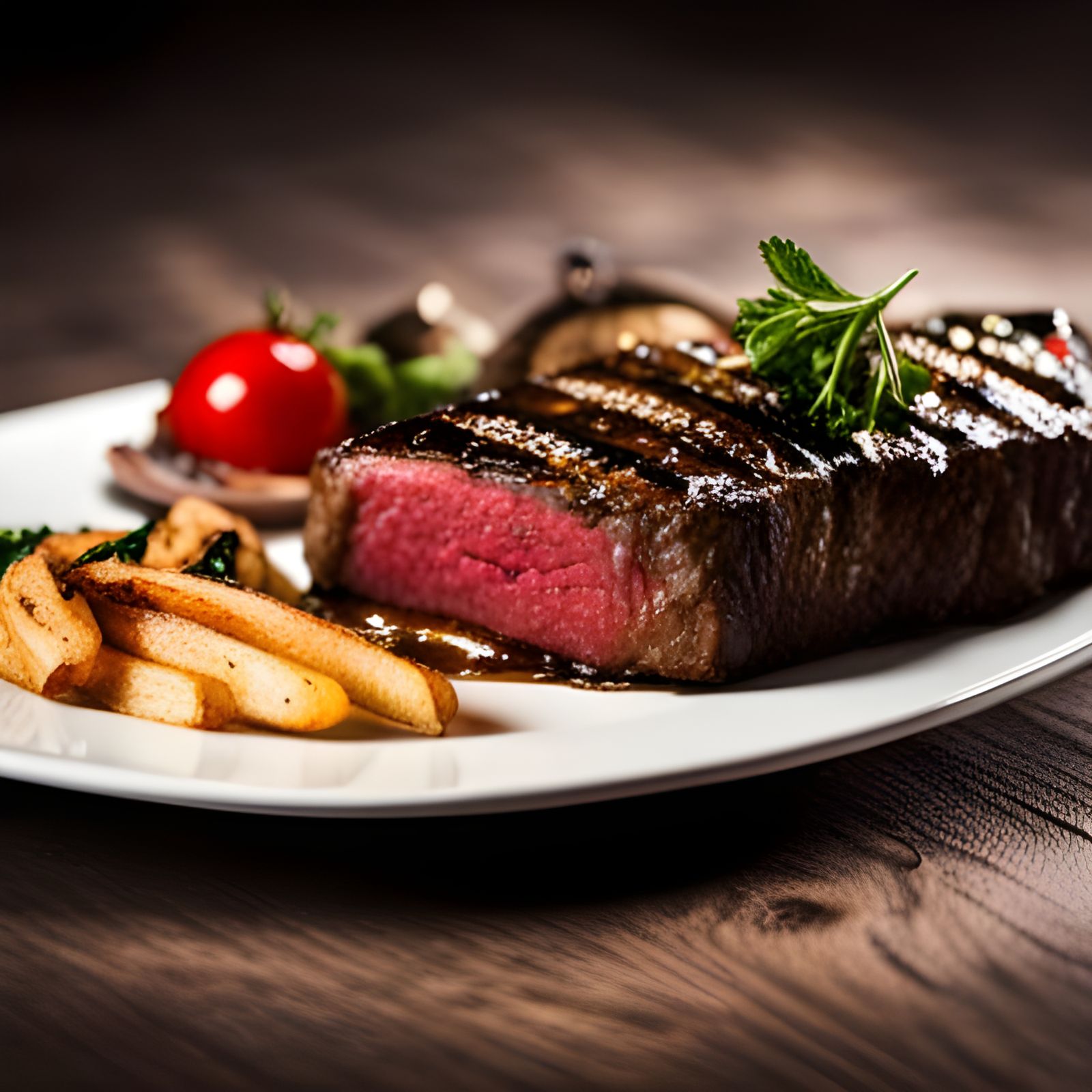 Mouth-Watering Steak and Fries: Gourmet Food Photography