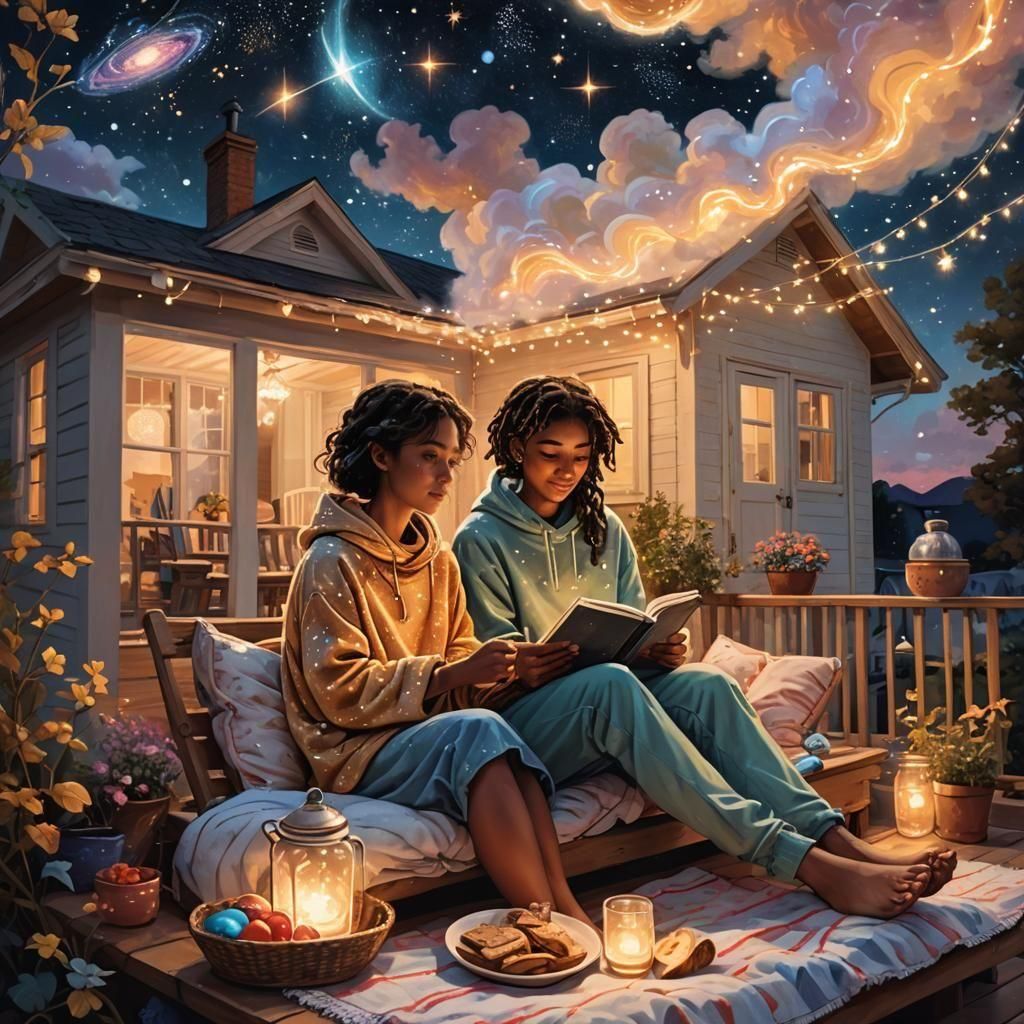 Cozy Astral Night on the Porch