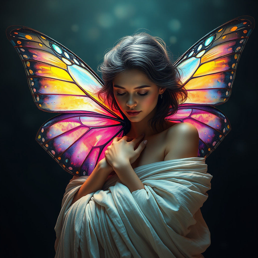 Radiant Butterfly: A Metamorphosis in Fantasy Concept Art