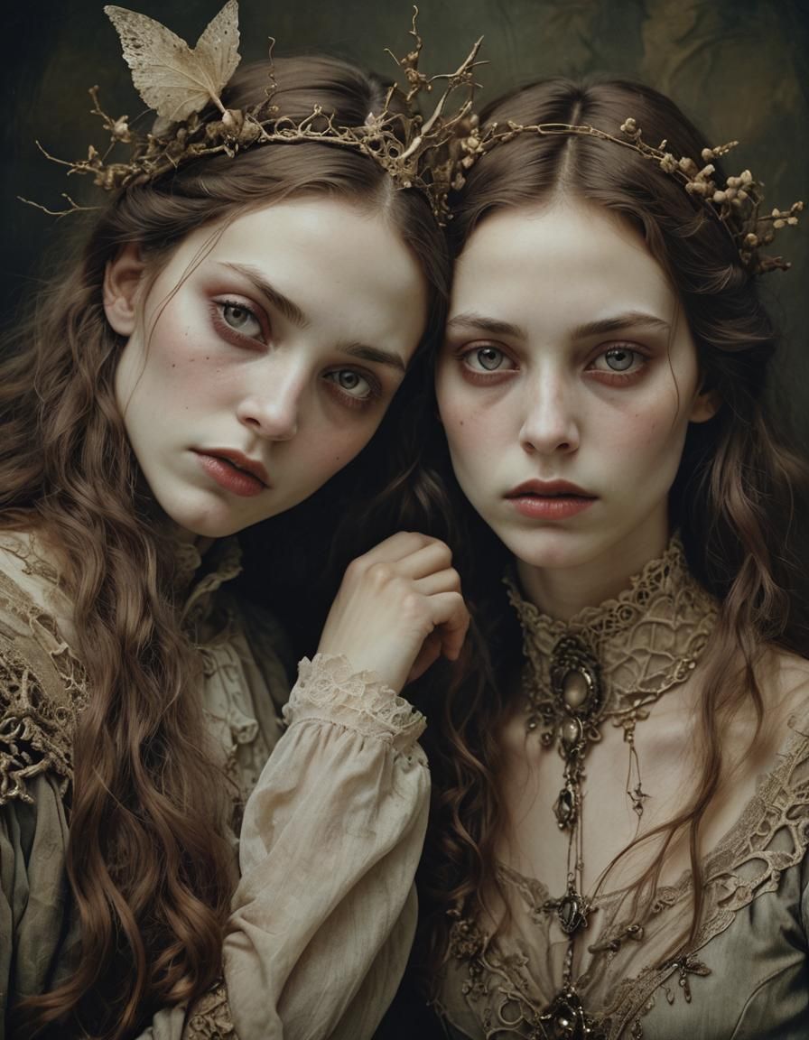 Mysterious Portrait: Man and Medieval Woman