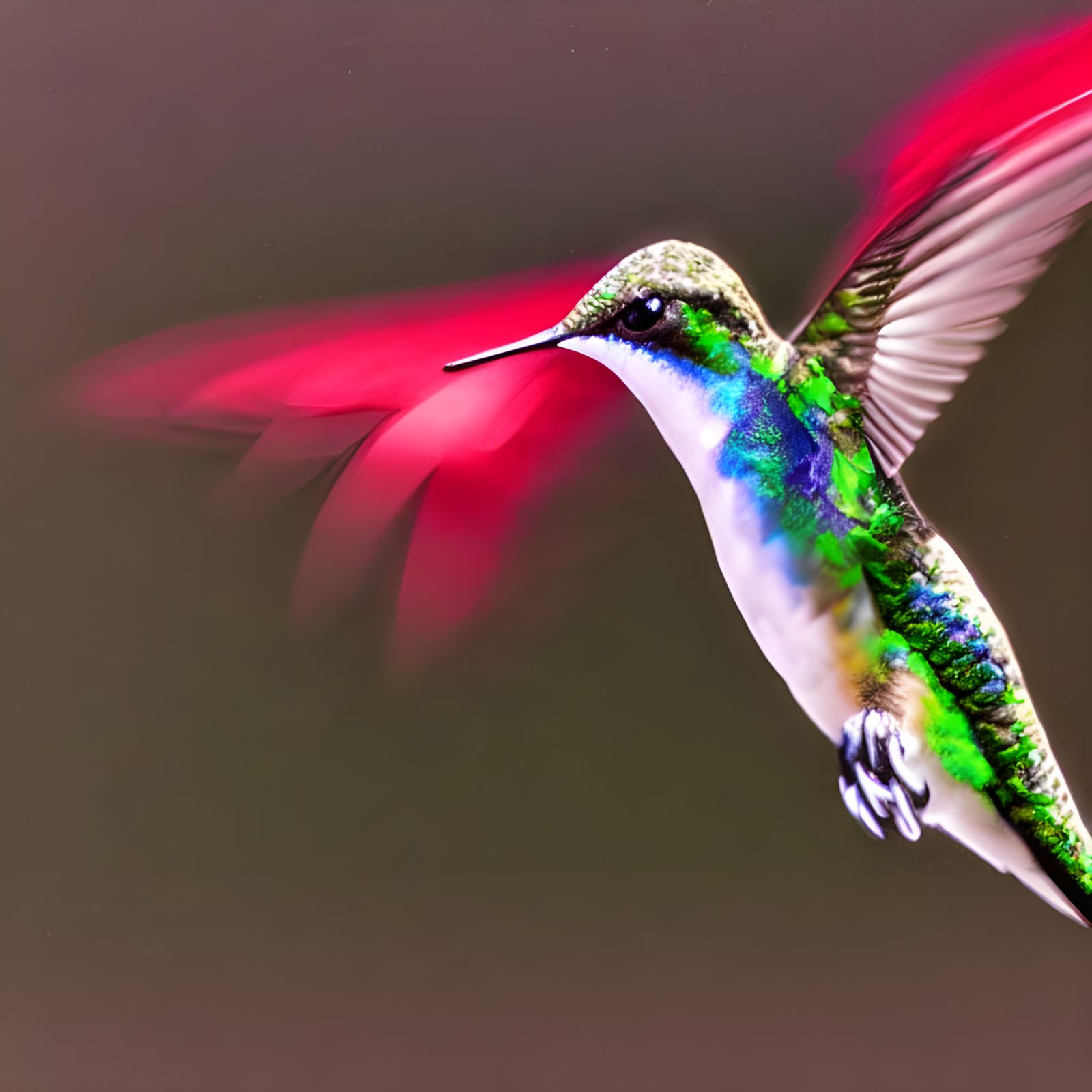 Hummingbird in Flight: Long Exposure Photography