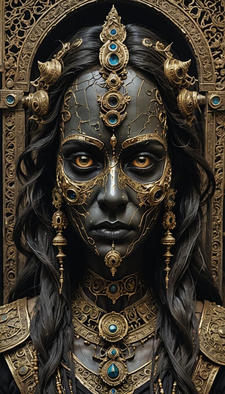 Grotesque Elegance: A Haunting Portrait of Decay and Ancient...