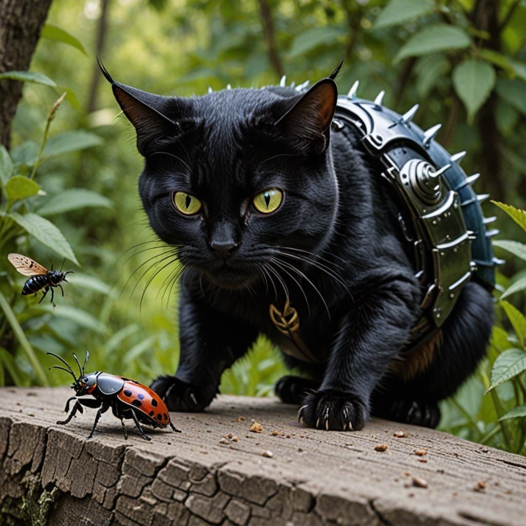 Mysterious Feline Stalker in a Secret Garden