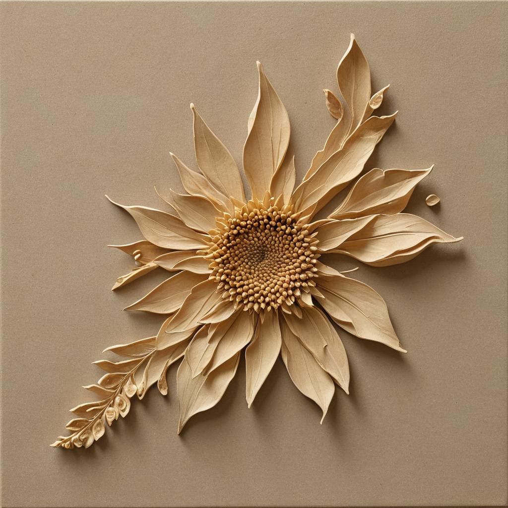 Minimalist Polymer Clay 3D Wall Painting