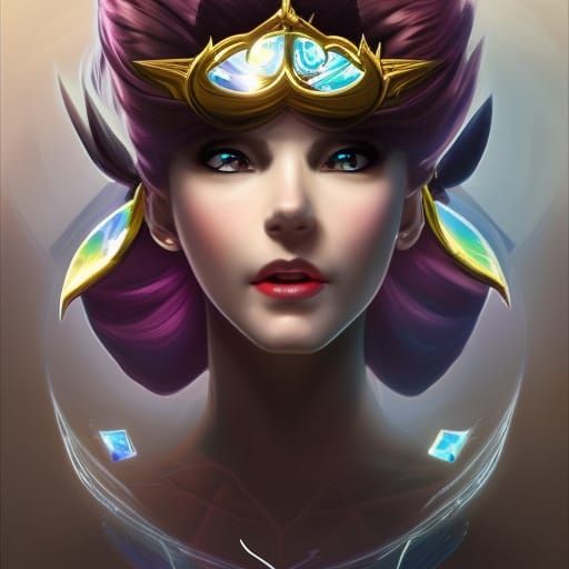 Lightning Gemstone Mistress: Hyperdetailed Portrait