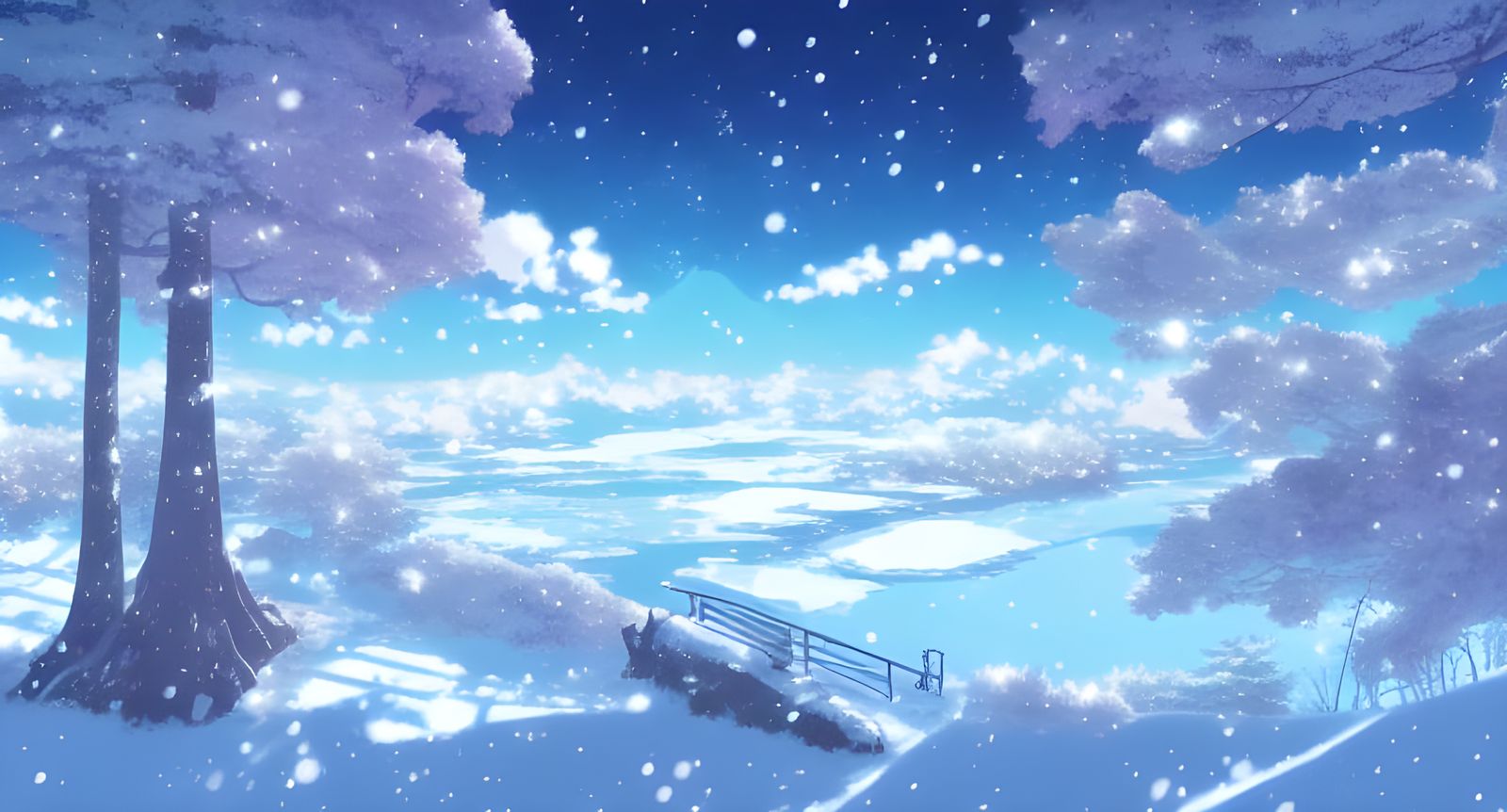 Anime Winter Wonderland Botanical Garden