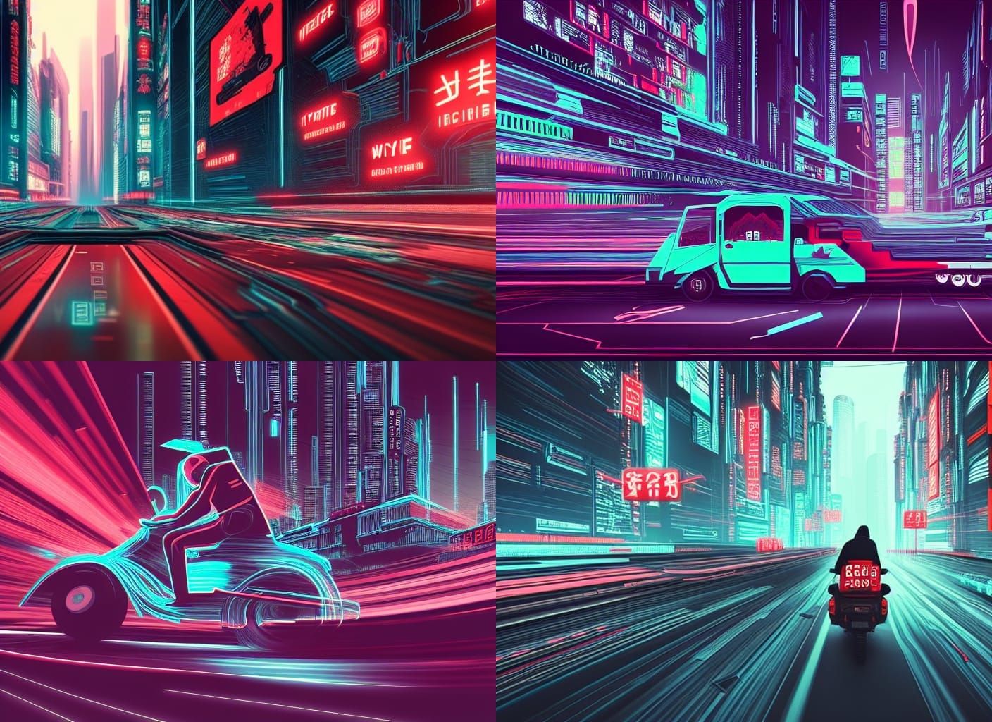 Cyberpunk Delivery Driver Fulfilling Quota, Soviet Wave