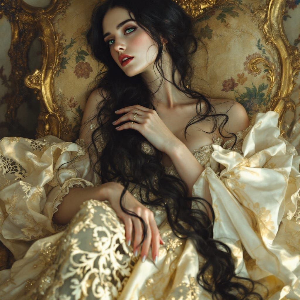 Ravishing Beauty in Pre-Raphaelite Style