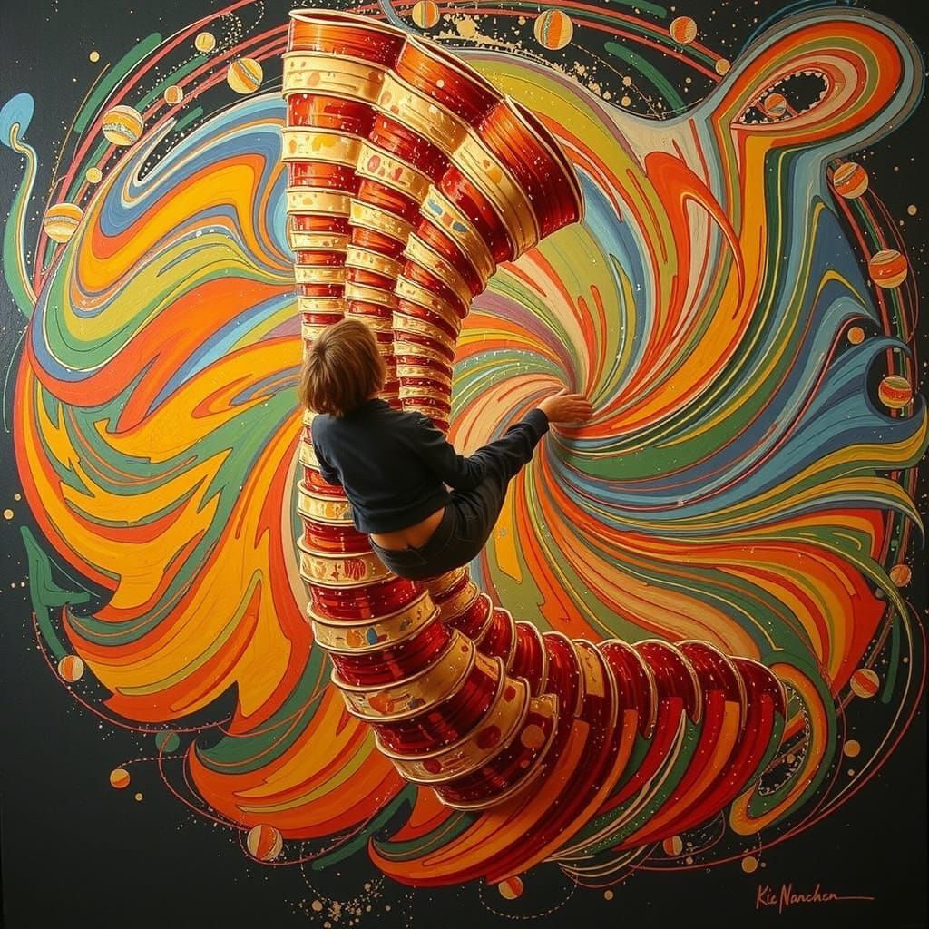 Abstract Swirling Vortex of Motion