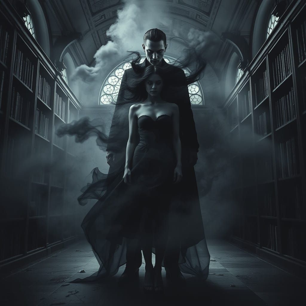 Ethereal Vampire Commands a Haunting Presence in Abandoned A...