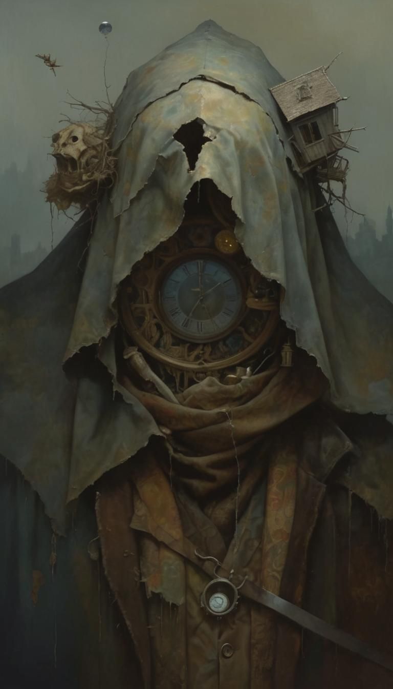 Psychedelic Gothic Art: Wandering Time