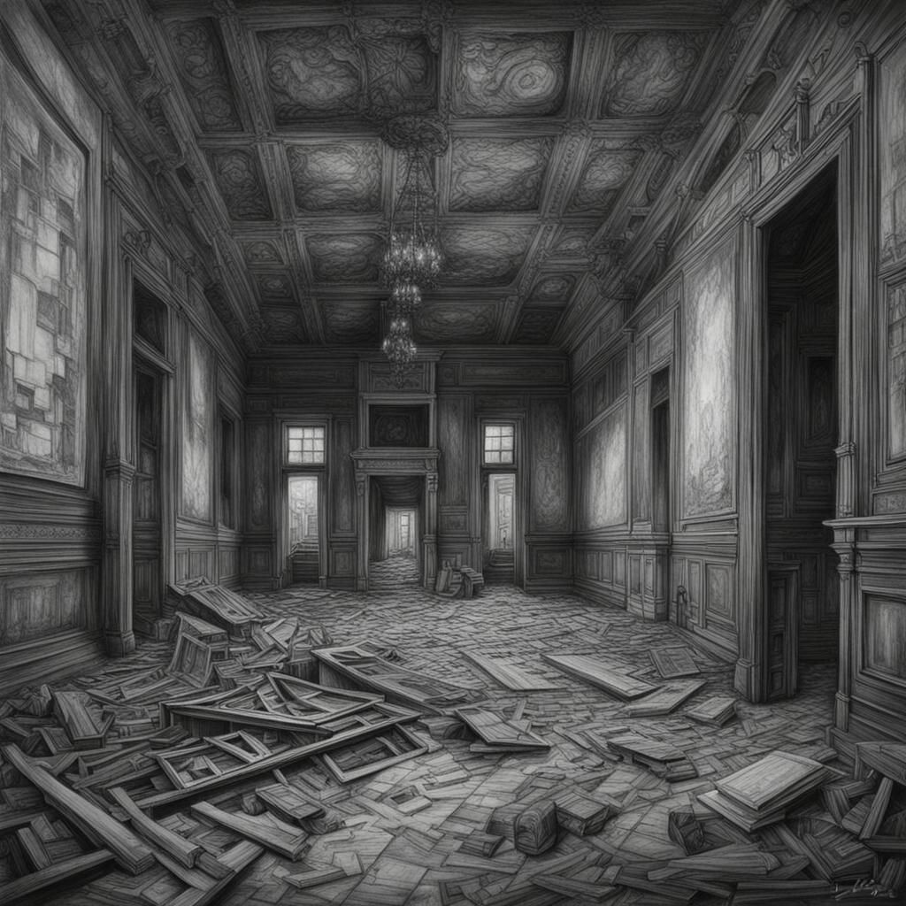 Melancholic Beauty: Abandoned Spaces in Charcoal