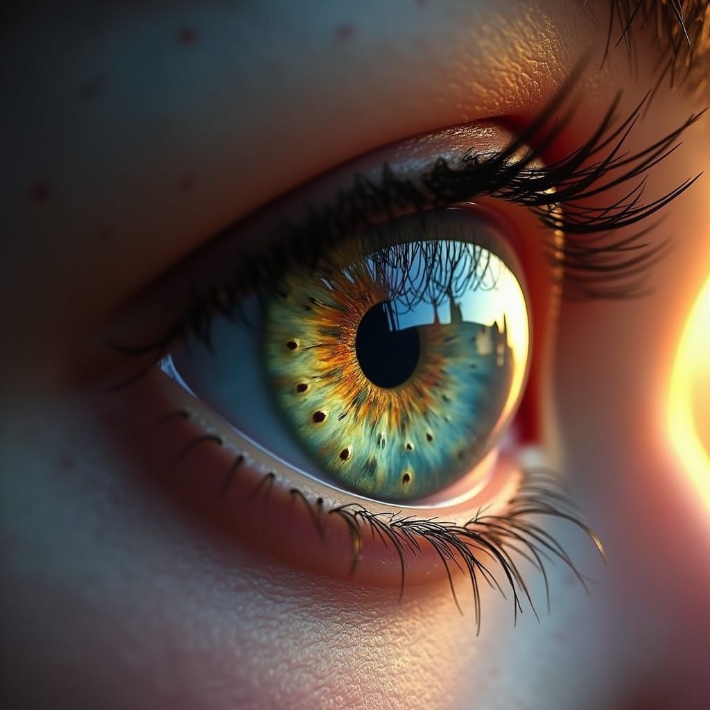 Detailed Eye Close-up: Fantasy Concept Art in 8K