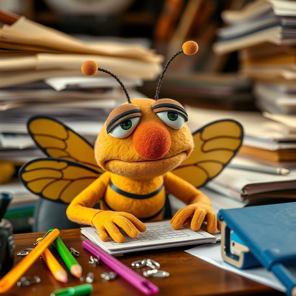 Muppet Style Butterfly Does Taxes