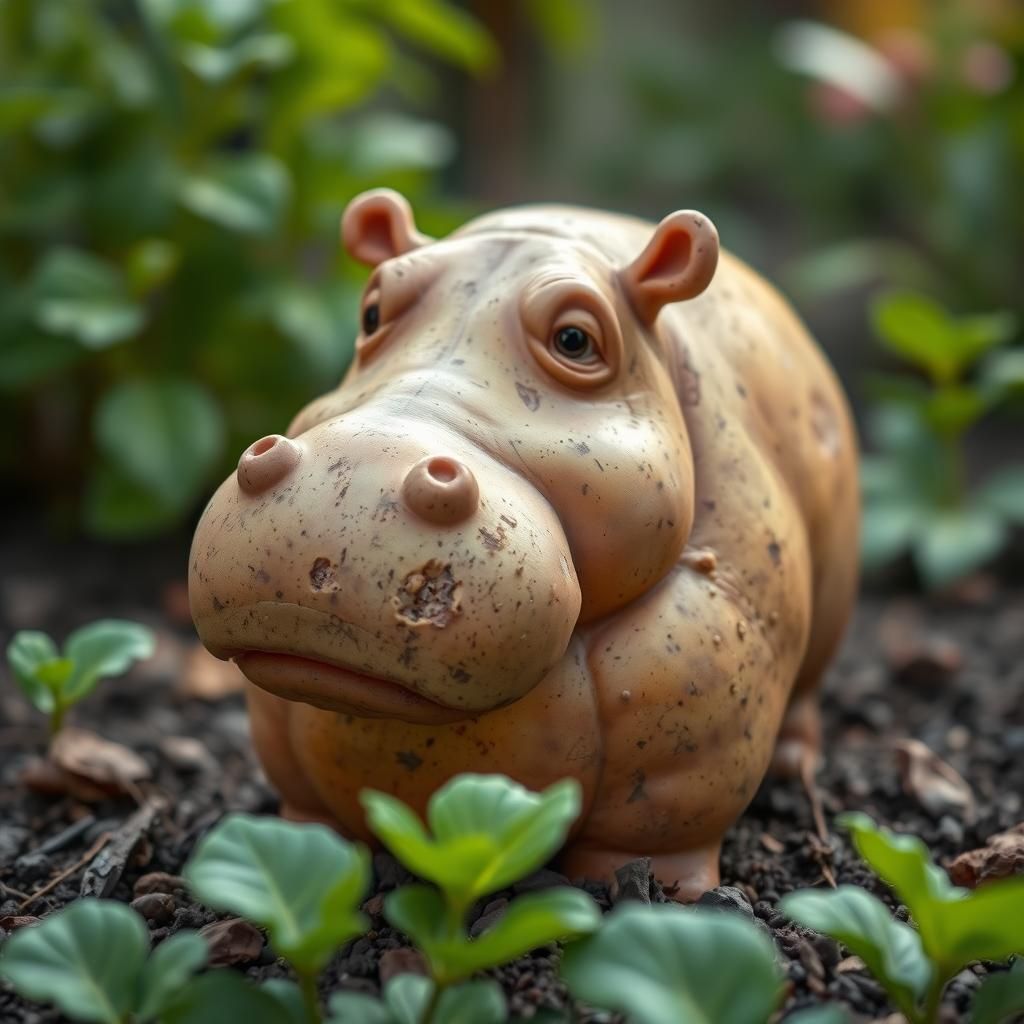Potato hippo :: A potato that grown like a hippo :: Realisti...