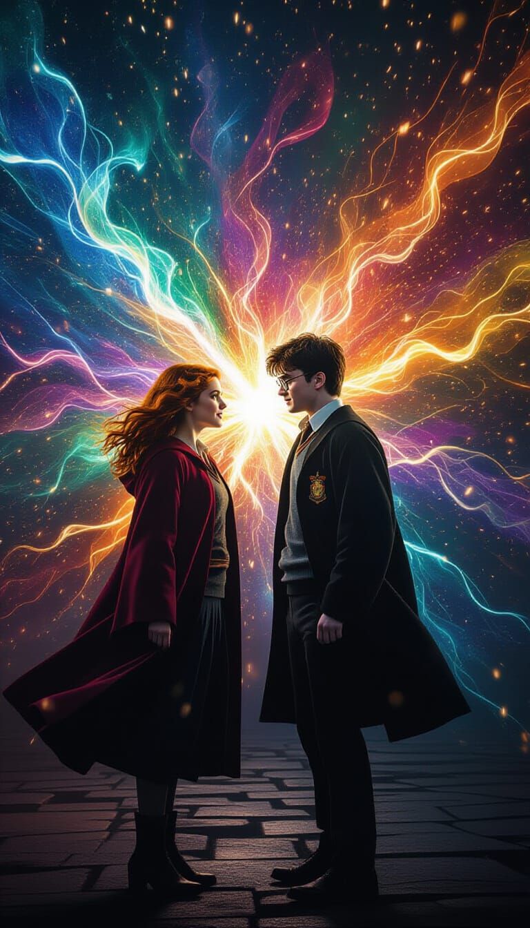 Harry Potter and Ginny Weasley in Kaleidoscopic Magic
