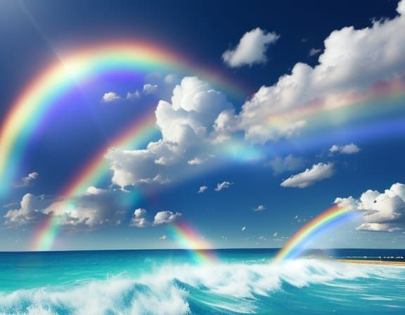 Giant Hamster Farting Rainbows: AI Generated Image