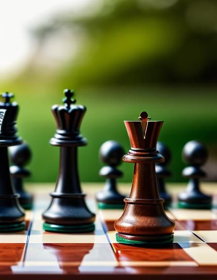 Detailed Chess Set in Hyperrealistic Photography