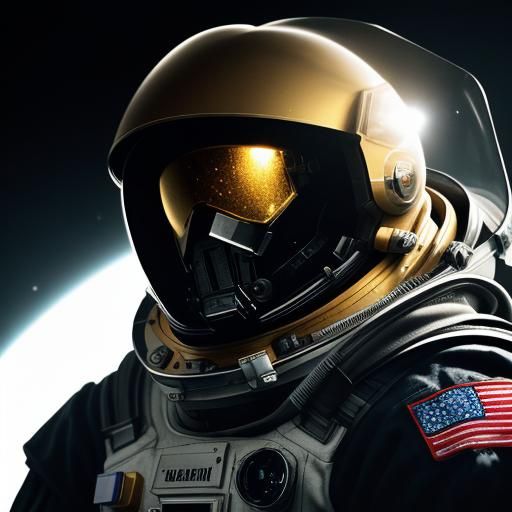 Dramatic Astronaut Film Still in Cinematic Lighting