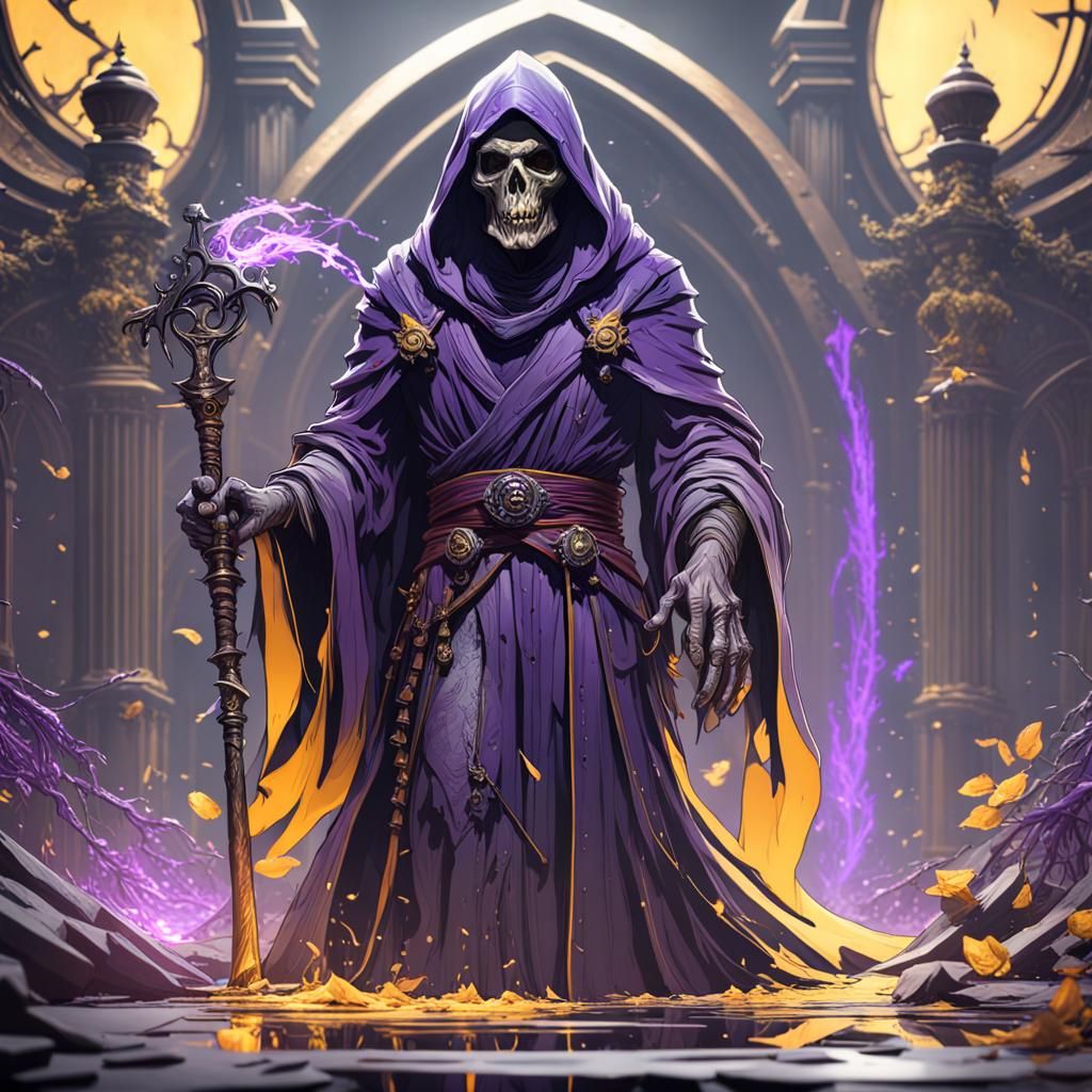 The Grim Reaper in Dark Fantasy Style