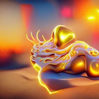 Ethereal Golden Hour Heatwave in Neon