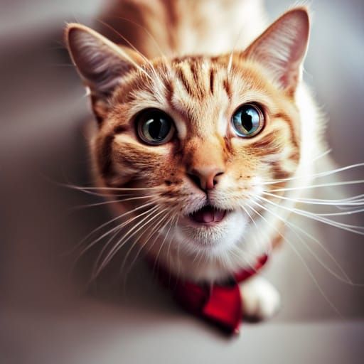 Funny Cat Face with Tongue Out