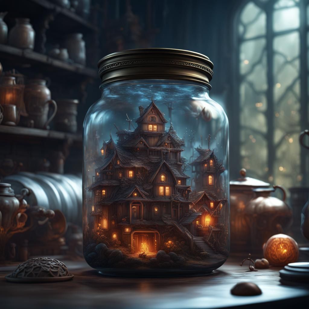 Trapped Subject Captured in Detailed Fantasy Art