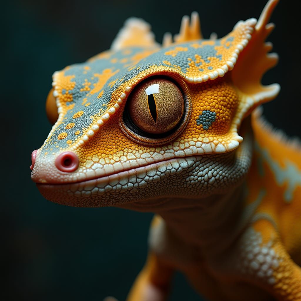 Gecko Warrior with Tribal Tattoos in Renaissance Style